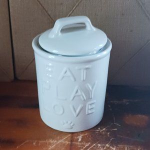 Eat, Play, Love Puppy Paw Storage Container
